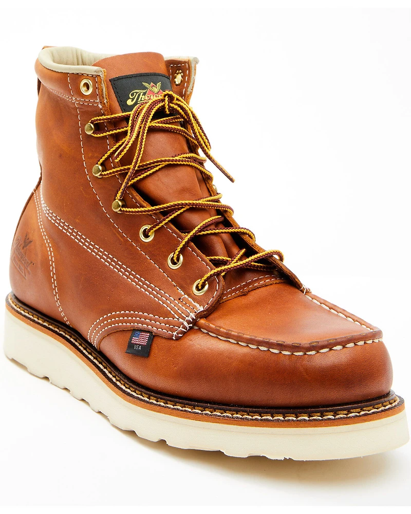 Thorogood Men's 6" Moc Toe Lace-Up Work Boots