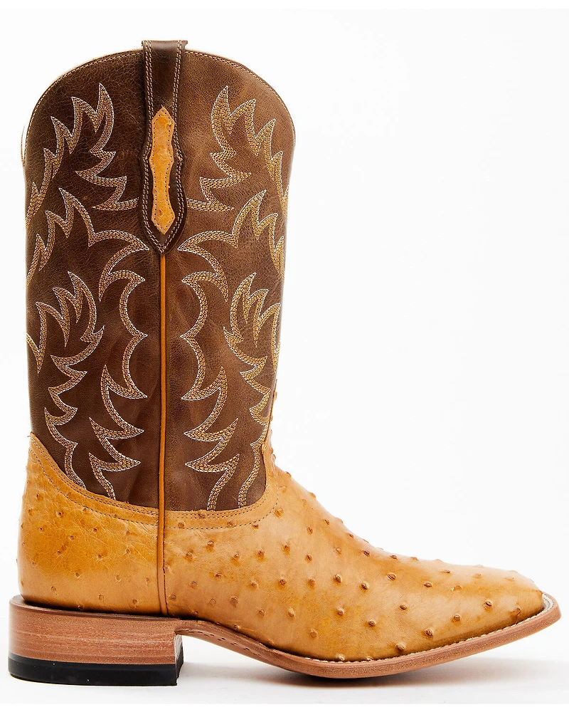 Cody James Men's Full-Quill Ostrich Exotic Western Boots - Broad Square Toe