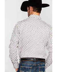 Rock & Roll Denim Men's Crinkle Washed Poplin Print Long Sleeve Western Shirt