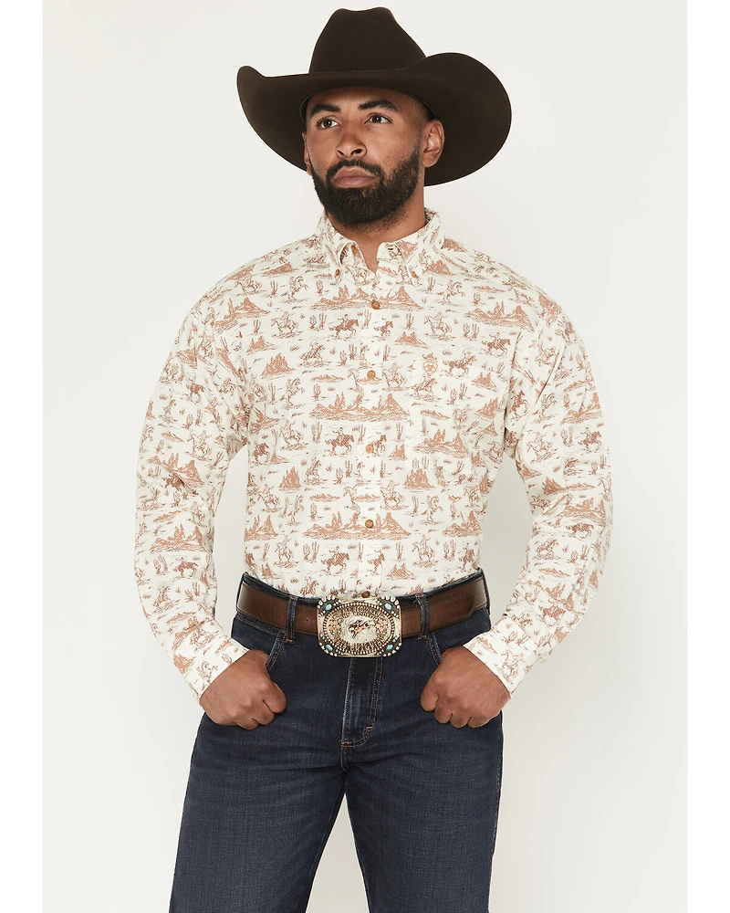 Ariat Men's Saint Conversation Print Long Sleeve Button-Down Western Shirt