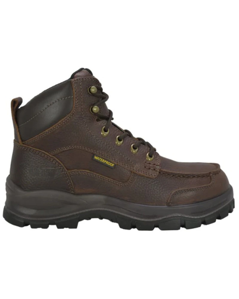 AdTec Men's 6" Waterproof Work Boots - Moc Toe