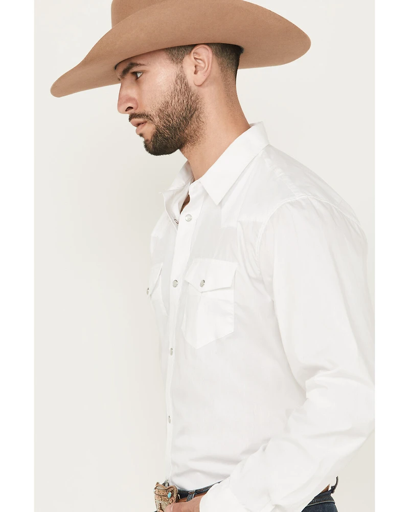 Gibson Men's Solid Long Sleeve Pearl Snap Western Shirt