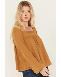 Cleo + Wolf Women's Long Sleeve Flowy Blouse