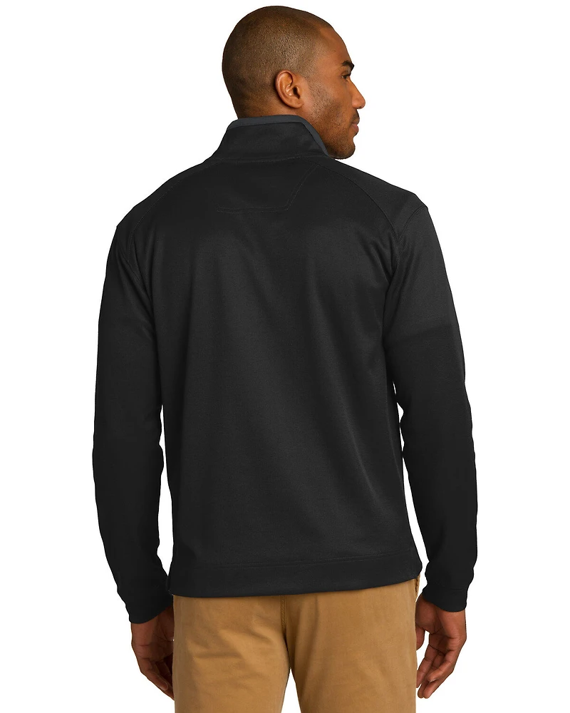 Port Authority Men's Black & Iron Gray Virtual Texture 1/4 Zip Work Pullover - Big