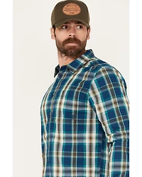 Brothers and Sons Men's Aransas Plaid Print Long Sleeve Button Down Western Shirt