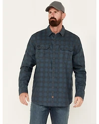 Hawx Men's FR Plaid Print Long Sleeve Button-Down Work Shirt
