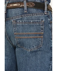Cinch Men's Silver Label Medium Wash Slim Straight Rigid Denim Jeans