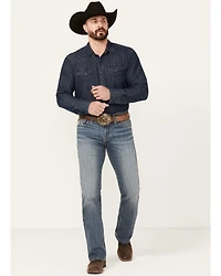 Cinch Men's Ian Medium Stonewash Slim Bootcut Performance Stretch Denim Jeans