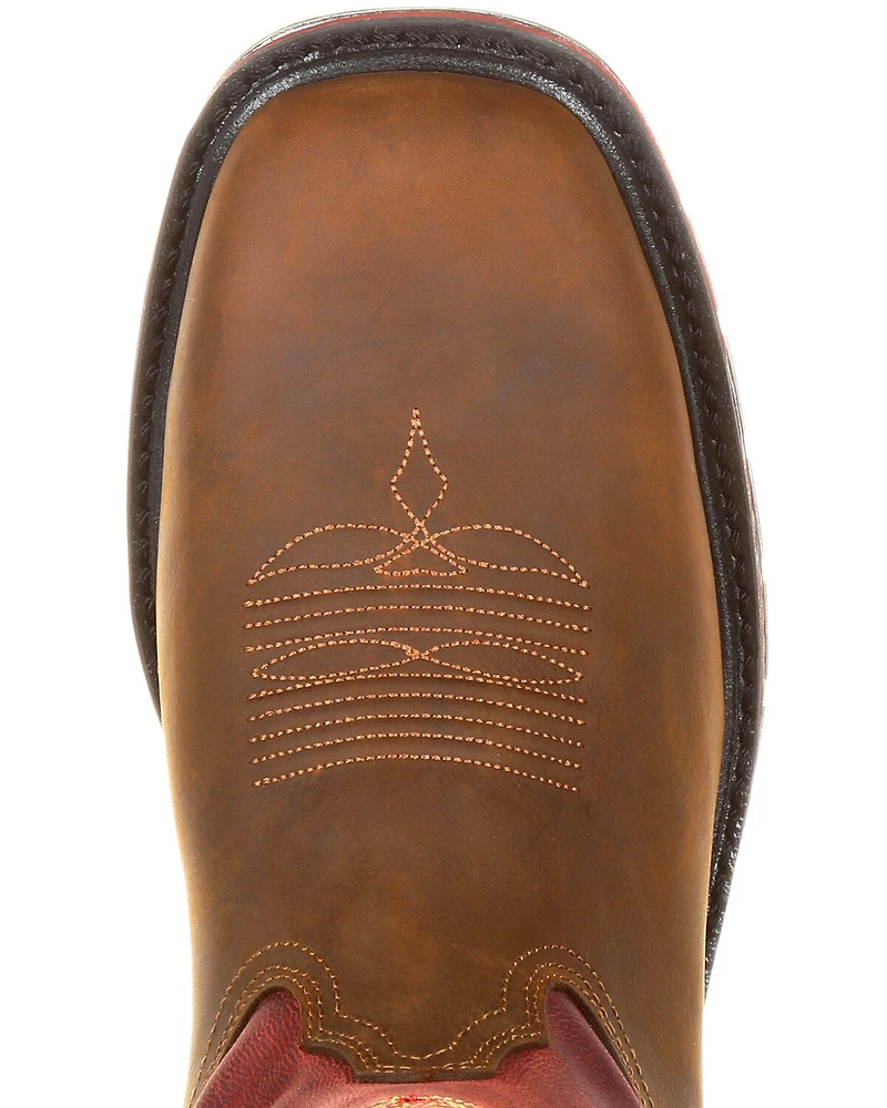 Georgia Boot Men's Carbo-Tec LT Waterproof Western Work Boots - Square Toe