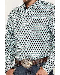 RANK 45® Men's Rampage Geo Long Sleeve Button-Down Western Shirt