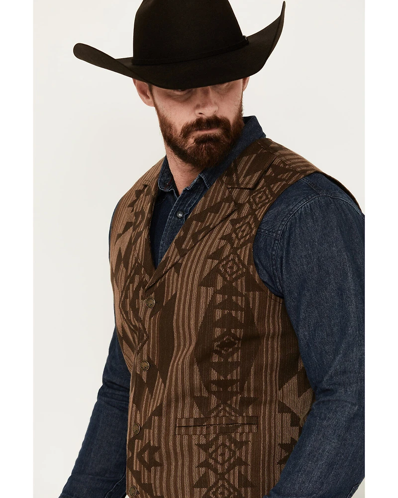 Cody James Men's Southwestern Print Jacquard Vest