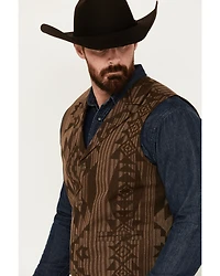 Cody James Men's Southwestern Print Jacquard Vest