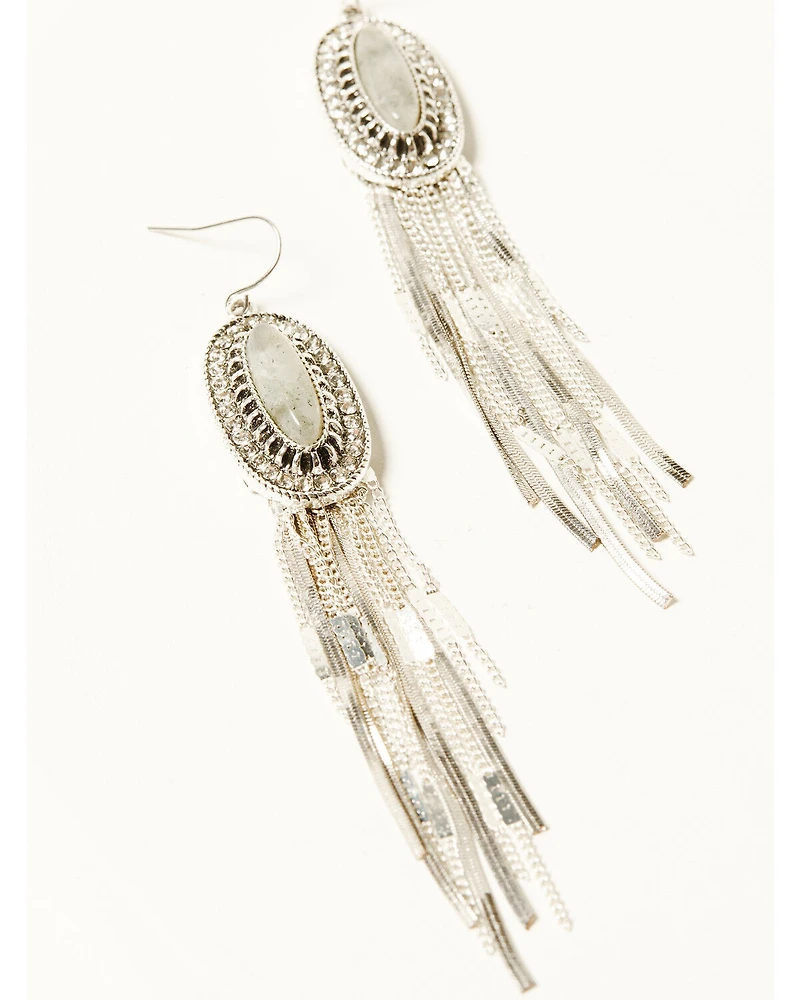 Shyanne Women's Agate Fringe Earrings