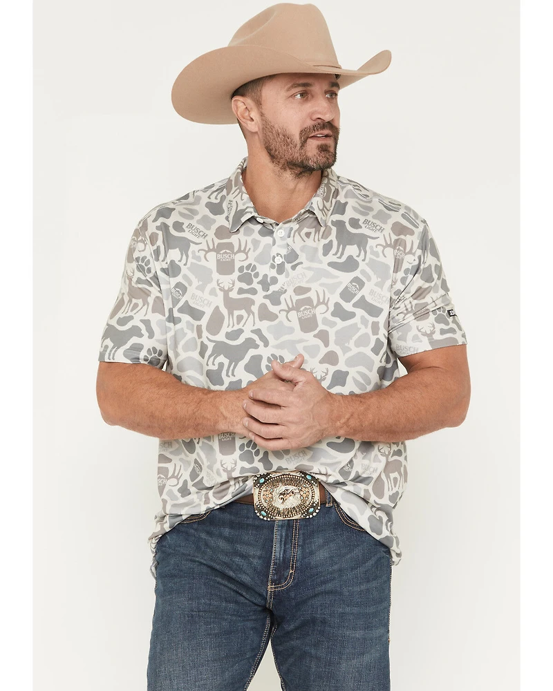 Buckwear Men's Busch Outdoors Short Sleeve Stretch Polo