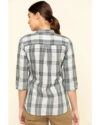Carhartt Women's Twilight Relaxed 3/4 Sleeve Plaid Shirt
