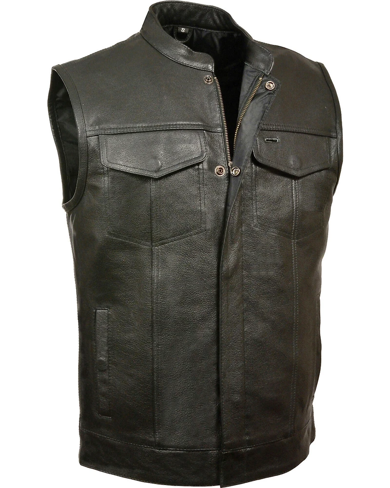 Milwaukee Leather Men's Open Neck Club Style Vest