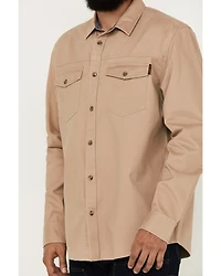 Hawx Men's All Out Woven Solid Long Sleeve Snap Work Shirt - Tall