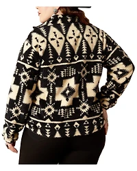 Ariat Women's Berber Southwestern Print Sherpa Pullover - Plus