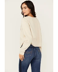 Blended Women's Go West Sequins Graphic Long Sleeve Tee