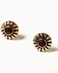 Shyanne Women's Summer Moon Antique Gold Gemstone Earring Set - 5 Piece