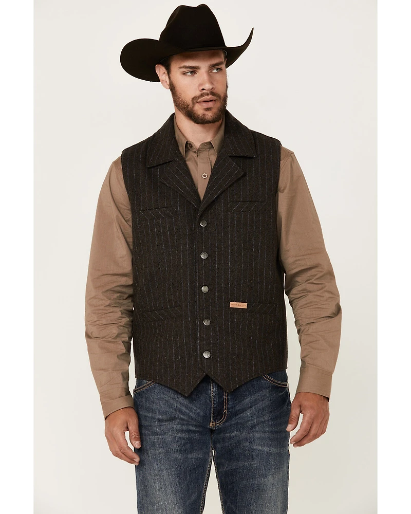 Powder River Outfitters Men's Montana Striped Wool Vest - Tall