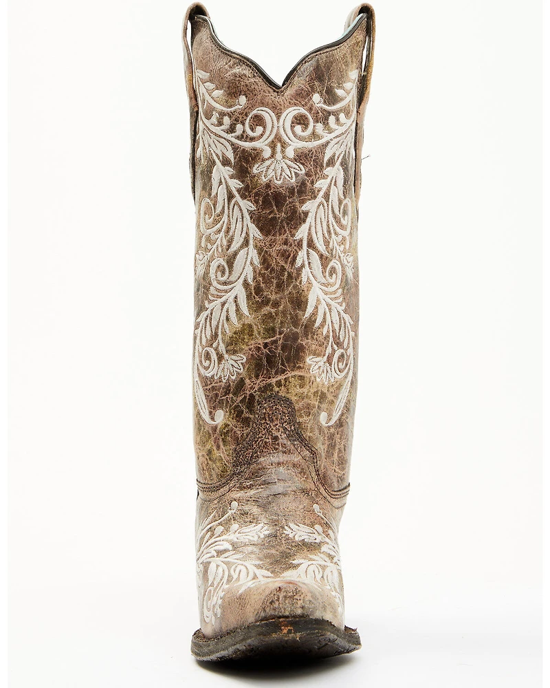 Corral Women's Blacklight Embroidered Western Boots - Snip Toe