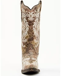 Corral Women's Blacklight Embroidered Western Boots - Snip Toe