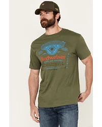 Brew City Beer Gear Men's Budweiser Logo Short Sleeve Graphic T-Shirt