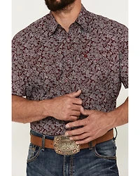 Rodeo Clothing Men's Paisley Print Short Sleeve Snap Western Shirt