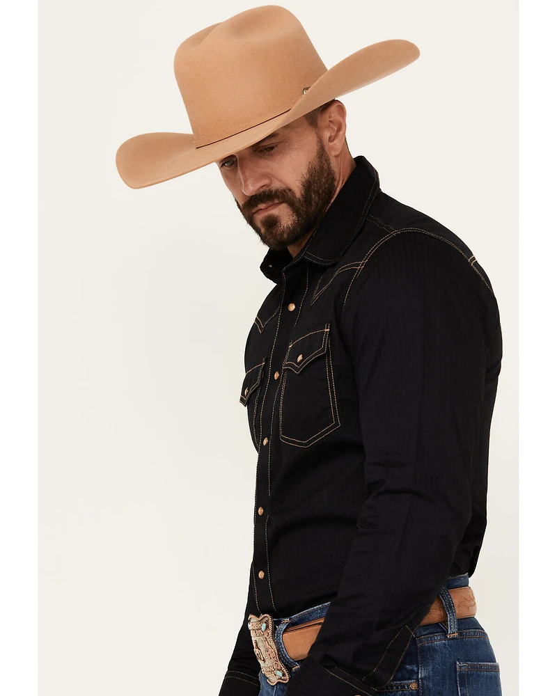 Wrangler Retro Men's Solid Long Sleeve Snap Western Shirt