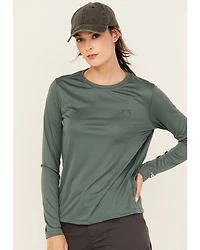 Carhartt Women's Force Sun Defender Logo Relaxed Fit Long Sleeve Graphic Tee