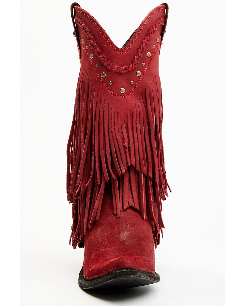 Liberty Black Women's Vegas Fringe Western Boots - Snip Toe