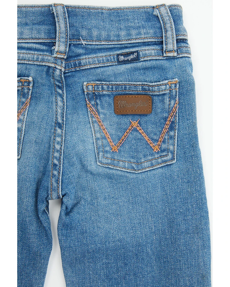 Wrangler Toddler Girls' Medium Wash Bootcut Denim Jeans