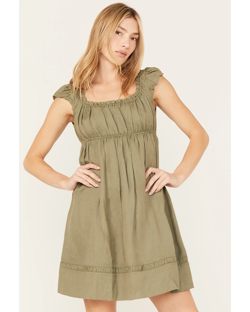 Cleo + Wolf Women's Solid A-Line Mini Dress