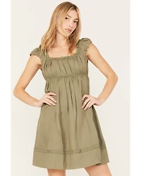 Cleo + Wolf Women's Solid A-Line Mini Dress