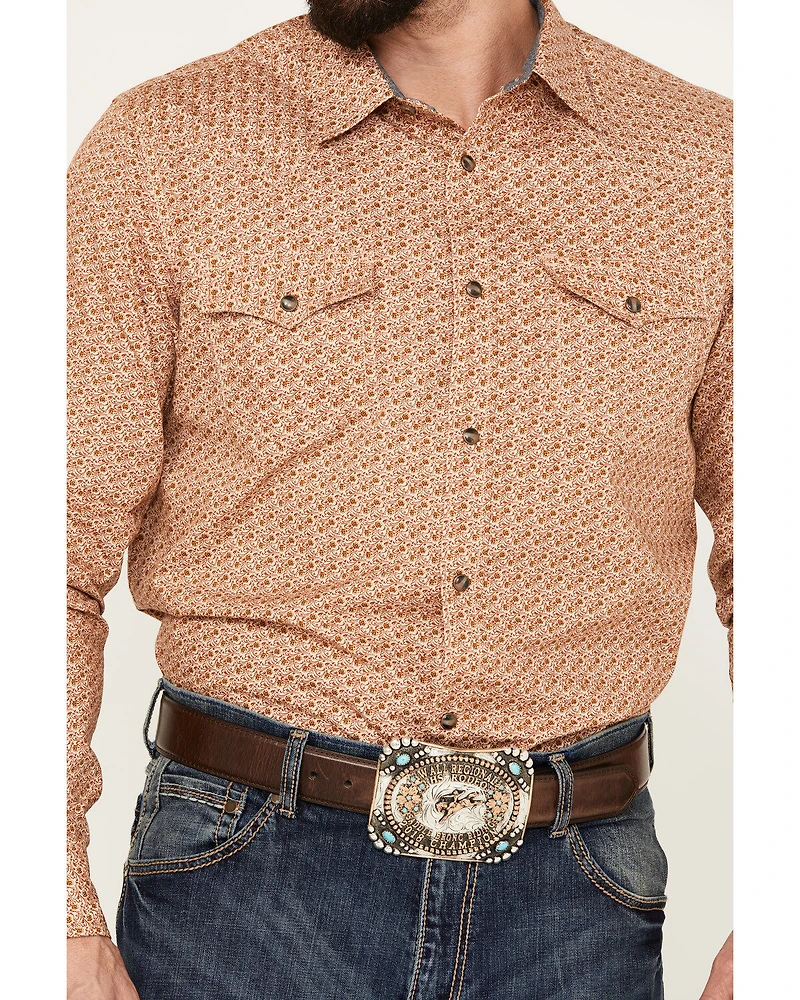 Cody James Men's Dixie Floral Print Long Sleeve Western Pearl Snap Shirt