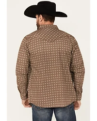 Moonshine Spirit Men's Time Bomb Geo Print Long Sleeve Snap Western Shirt