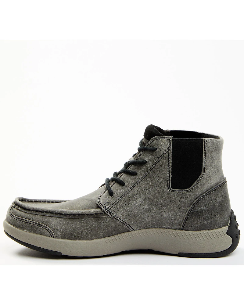 Cody James Men's Trusted Glacier Lace-Up Casual Chelsea Boots - Moc Toe