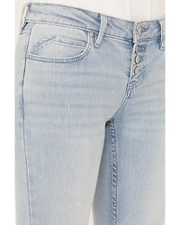 Shyanne Women's Senita Light Medium Wash Low Rise Bootcut Stretch Denim Jeans