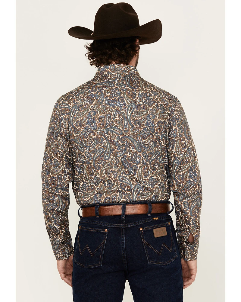 Cody James Men's Madera Paisley Print Long Sleeve Snap Western Shirt