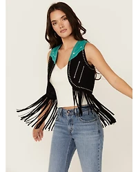 Rock & Roll Denim Women's Fringe Vest