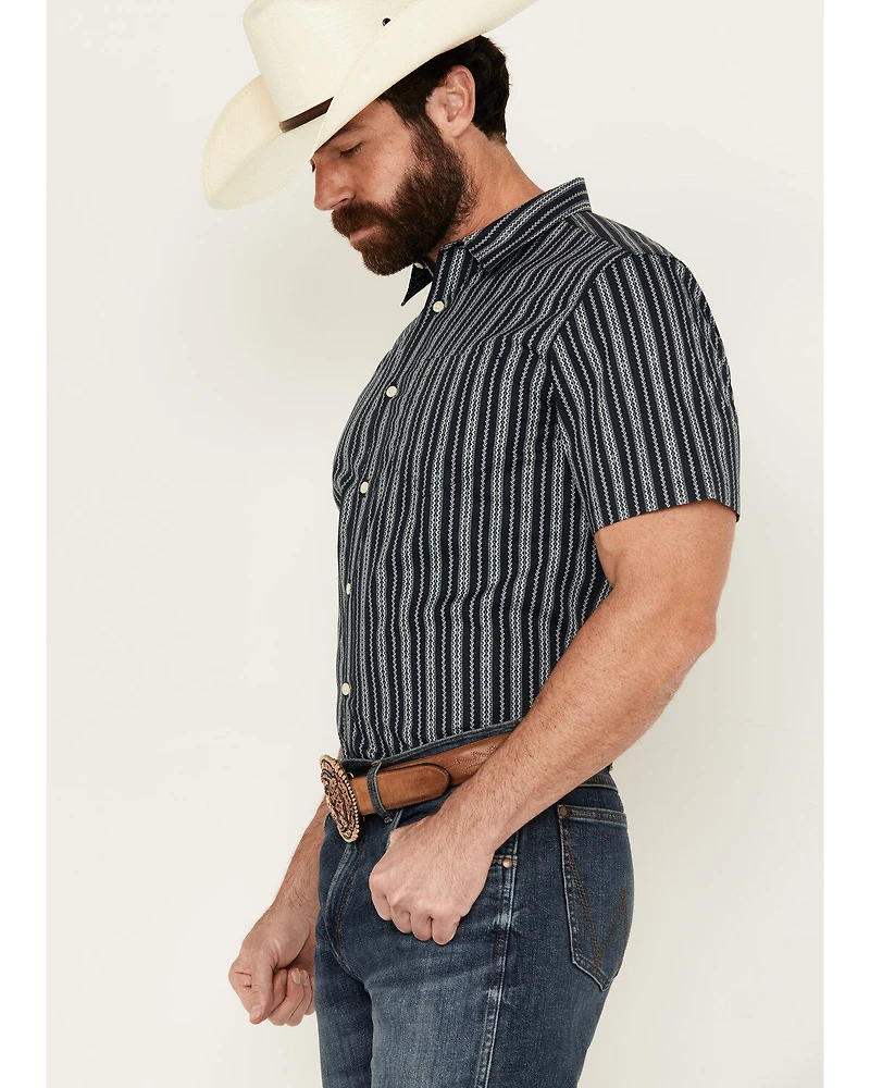 Gibson Trading Co Men's Scratch Stripe Short Sleeve Button-Down Western Shirt