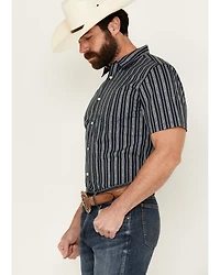 Gibson Trading Co Men's Scratch Stripe Short Sleeve Button-Down Western Shirt