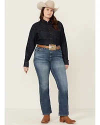 Ariat Women's Malaysia Dark Wash Perfect Rise Annie Stretch Bootcut Jeans - Plus