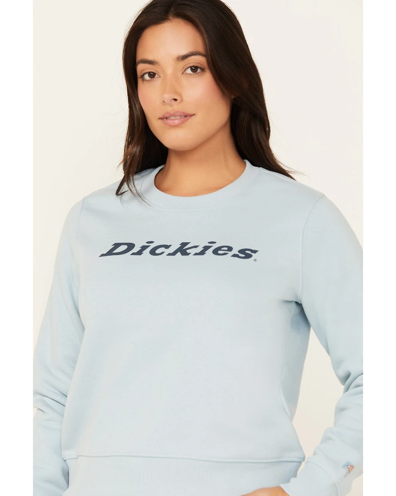 Dickies Women's Heavyweight Wordmark Crew Neck Fleece Sweatshirt