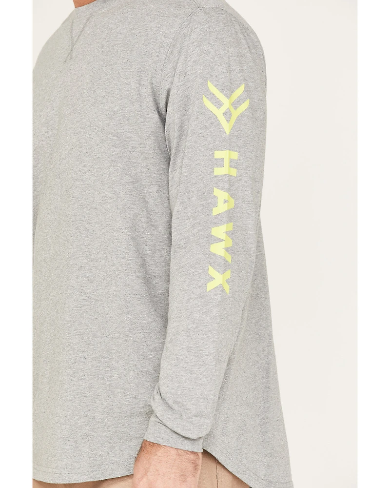 Hawx Men's Solid Logo Graphic Work T-Shirt