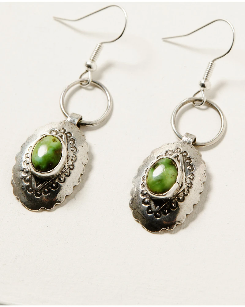 Broken Arrow Jewelry Women's Oval Concho Earrings