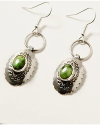 Broken Arrow Jewelry Women's Oval Concho Earrings