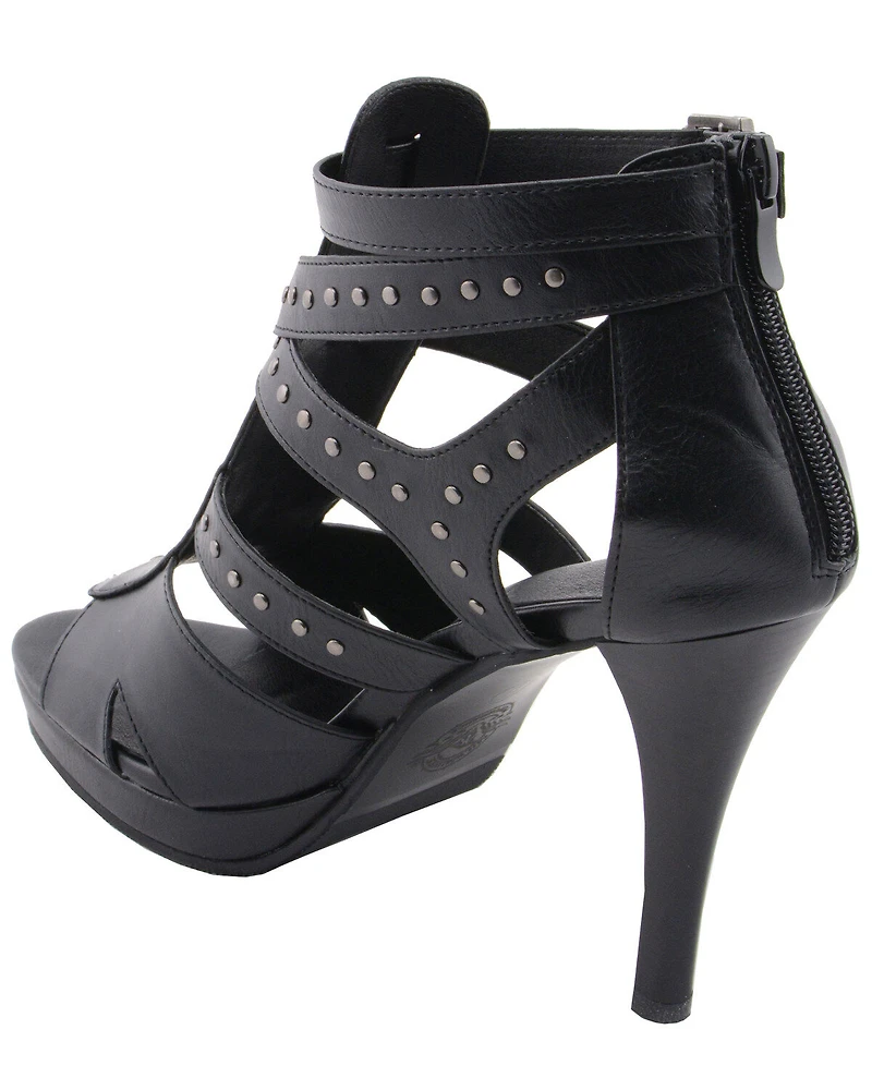 Milwaukee Performance Women's Studded Ankle Strap Sandals