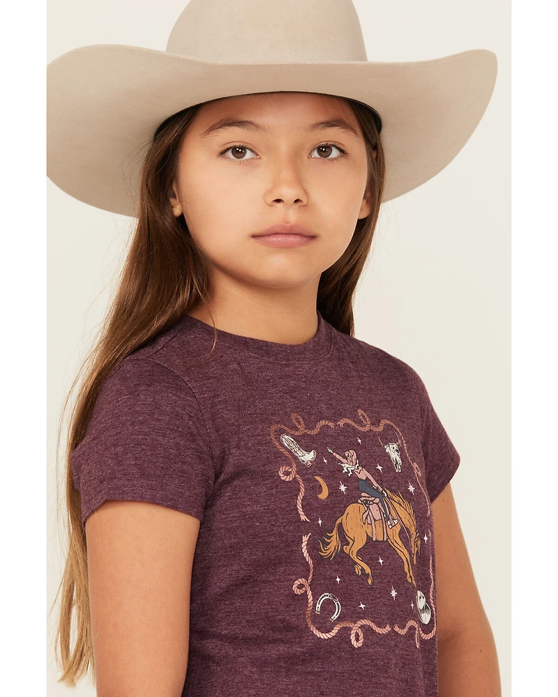 Shyanne Girls' Cowgirl Icons Short Sleeve Graphic Tee